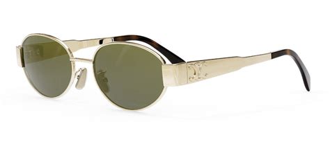 Celine Metal Triomphe CL 40235 U 30N Oval Sunglasses